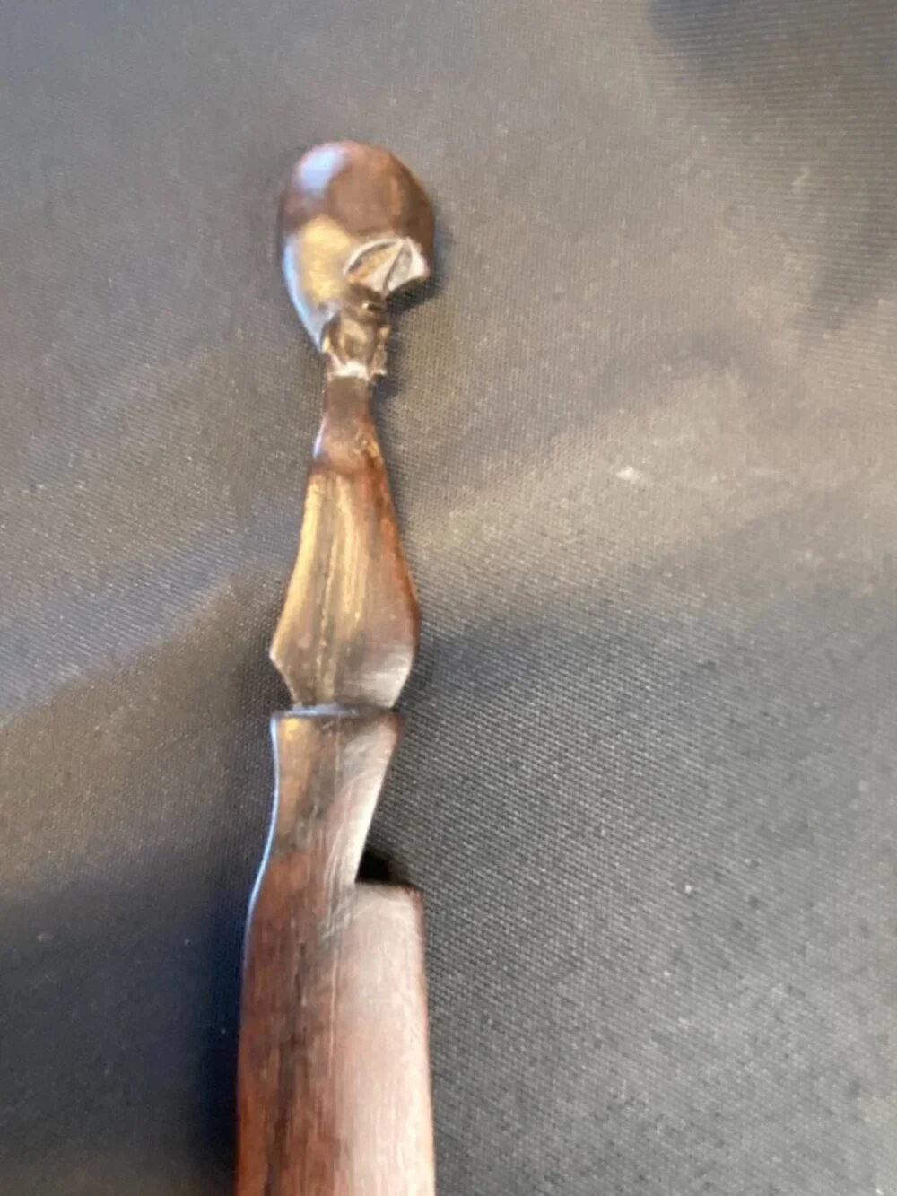 Vintage (1970's) Hand-carved African Wooden Letter Opener Ebony or Iroko 10